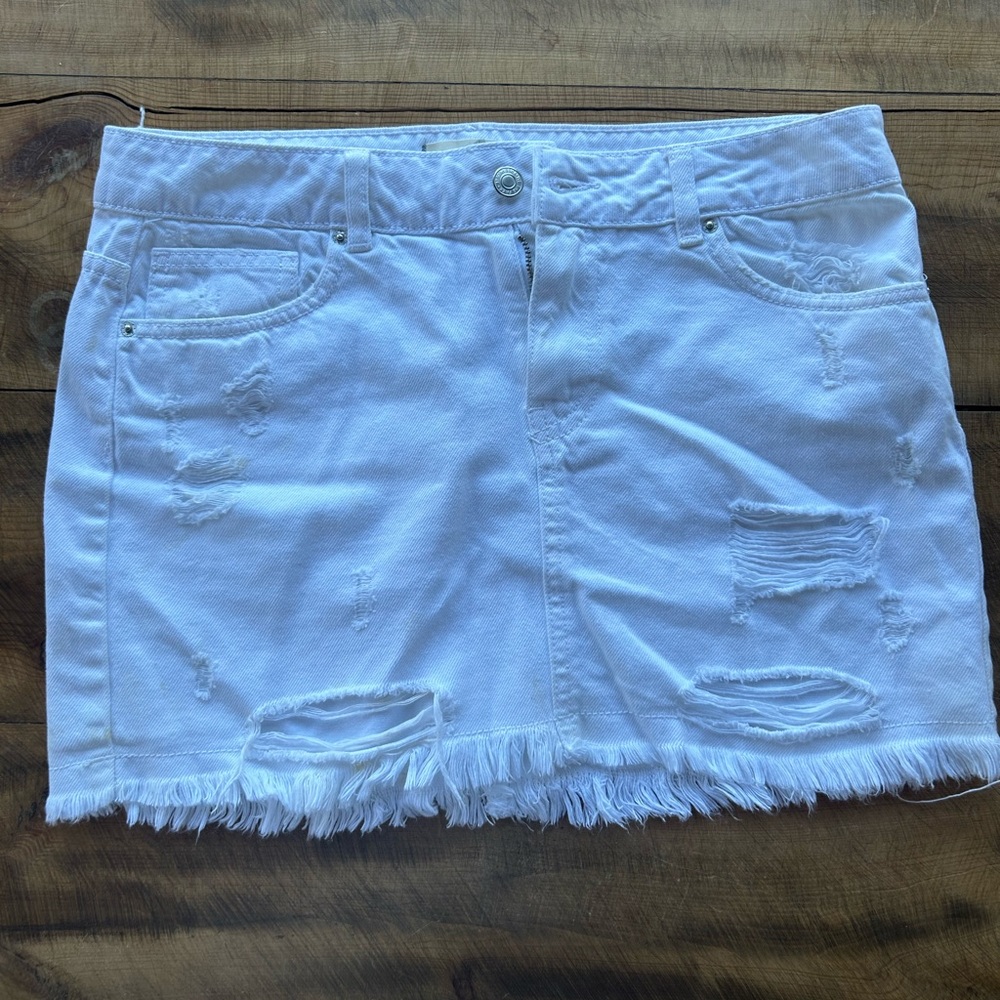 We The Free Jean Mini Skirt